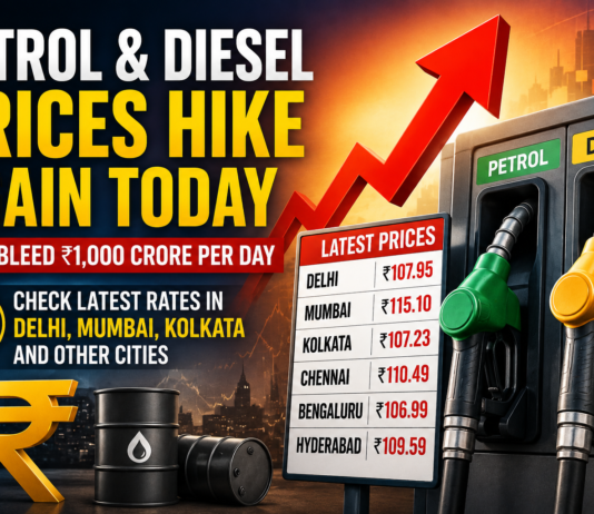 Petrol and Diesel Prices Rise Across Major Indian Cities as Oil Companies Face Heavy Losses